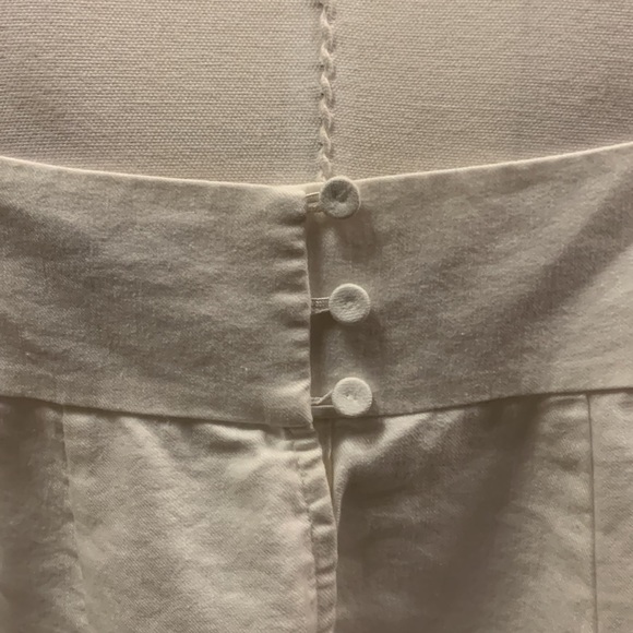 BCBGMAXAZRIA Meaghan Cropped Peplum Top White Large - Picture 7 of 11